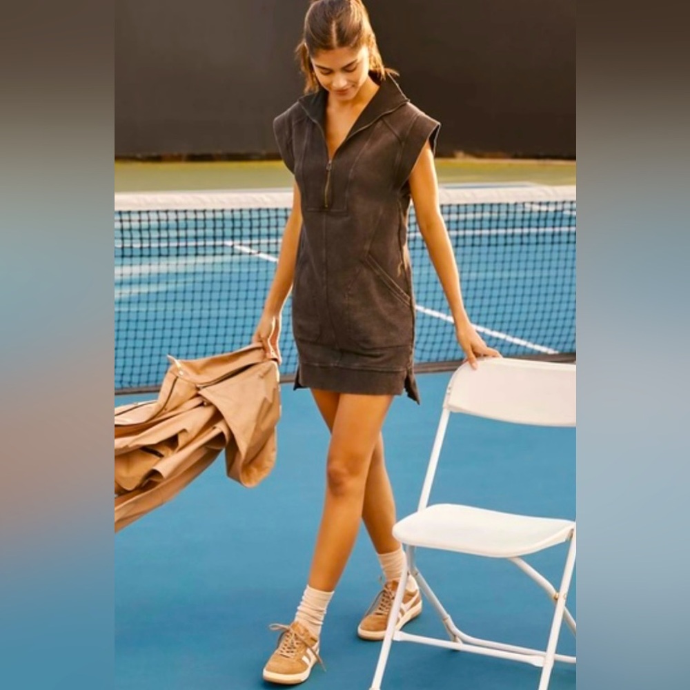 Daily Practice by Anthropologie Meru Zip-Front Mini Dress Black Size XS